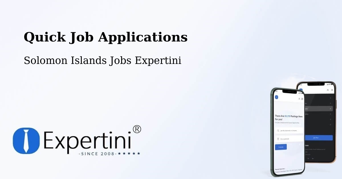 Quick Apply Feature – Solomon Islands - Solomon Islands Jobs Expertini