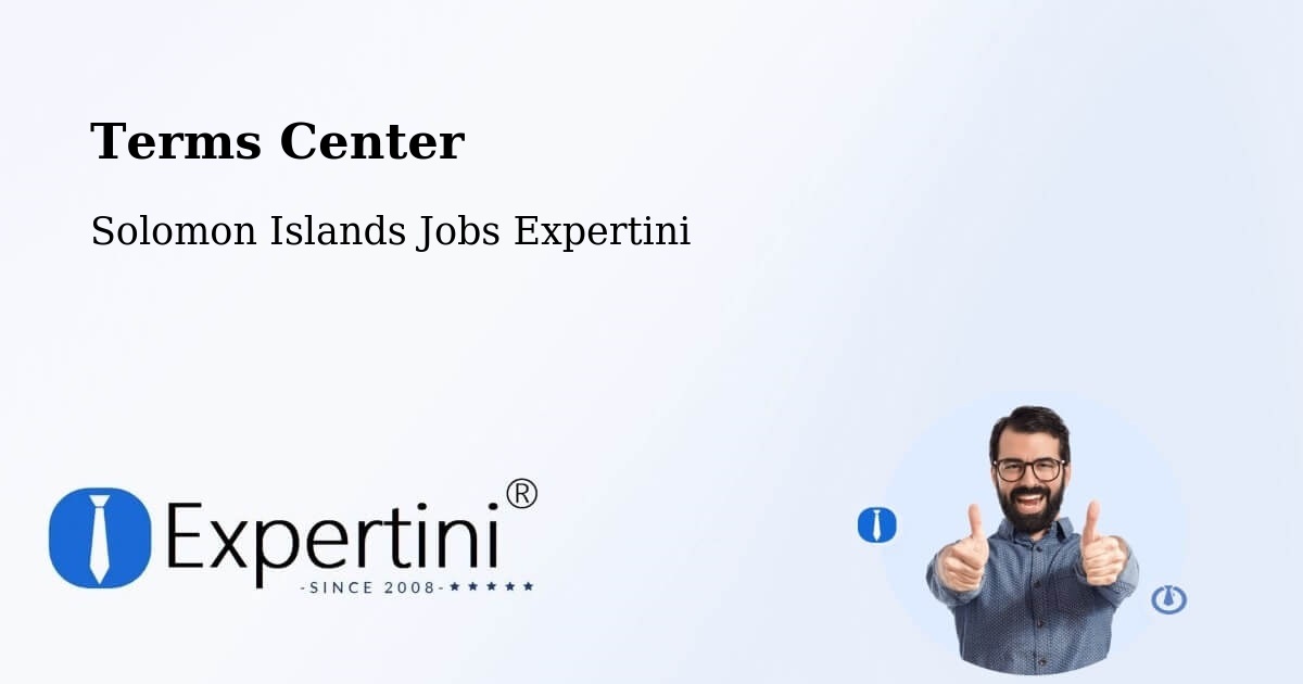 Terms of Service – Solomon Islands - Solomon Islands Jobs Expertini